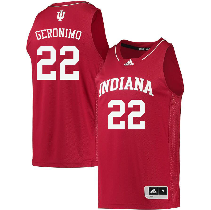 Men #22 Jordan Geronimo Indiana Hoosiers College Basketball Jerseys Sale-Crimson